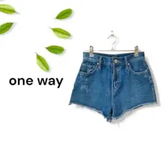 ワンウェイ【M】レディース ショートデニムパンツ