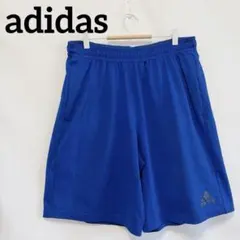 ★adidasアディダス 4L ハーフパンツ ブルー　ポリエステル トレーニングのサムネイル