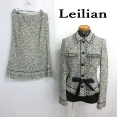 MY2198■Leilian■レリアン ツィードセットアップ ジャケットスカート