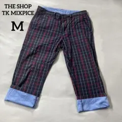 THE SHOP TK MIXPICE チェック柄 ハーフパンツ ネイビー系 Mのサムネイル