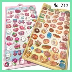 【230】 夜光 ボンボンドロップシール シール帳 ２枚セット くま・うさぎ