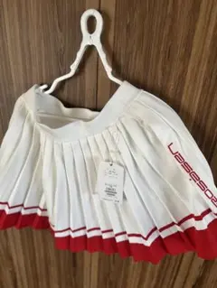 RosasenA-Line バイカラー プリーツスカート　赤