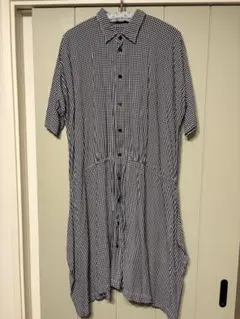 zuccaギンガムチェック 半袖シャツワンピース