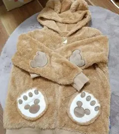 Disney　ダッフィー耳付きフードパーカー L