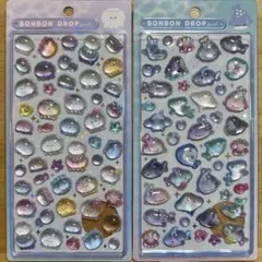 【正規品】ボンボンドロップシール 水族館 クラゲ サメ 2種セット