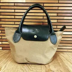 美品！フォルナ牛皮×ナイロンハンドバック