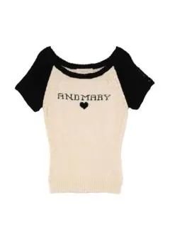 andmary Mary logo raglan tops black - メルカリ