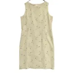 花柄 ノースリーブワンピース　ベージュ