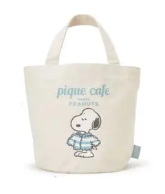 ジェラートピケcafe【PEANUTS】オリジナルアート　キャンバスミニトート