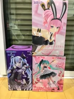 クロミミク　雪ミク　初音ミク　巡音ルカ　プライズフィギュア3点セット