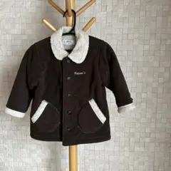 フリースジャケット ボア襟 ブラウン