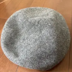 グレー ウール ベレー帽 Mサイズ