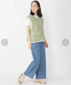 スタジオクリップ　ベスト　レース　鍵編み