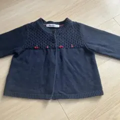 familiar ファミリアネイビー カーディガン 刺繍