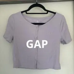 GAP ラベンダー色 ボタン付き半袖トップスのサムネイル