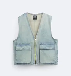 ZARA ザラ DENIM WAISTCOAT BLUE ※新品未使用
