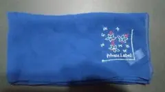 プライベート　レーベル　刺繍シルクスカーフ　ネイビーSALE4/30まで！！