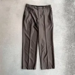 ヴィンテージ古着00sストライプスラックスY2KアーカイブW36ゴールドブラウン