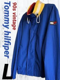 希少 90s トミー ヒルフィガー ナイロン フリース リバーシブル ジャケット 古着 90年代～ トミーヒルフィガー TOMMY HILFIGER リバーシブル