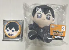 ハイキュー タイトーくじ C賞 お座りぬいぐるみ F賞 缶バッジ 影山飛雄