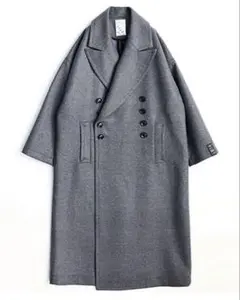 SHAREEF W-FACE LONG COAT グレー　1のサムネイル