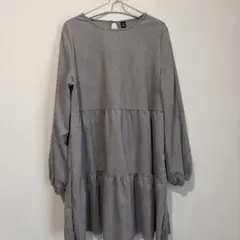 SHEIN グレー チュニック 長袖　ティアード　大きいサイズ