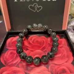 お値下げ！天然石ブレスレット　ブラックルチルクォーツ