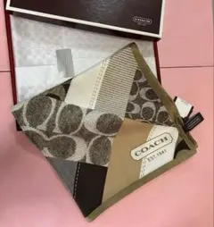 美品COACH X パックマン スキニー スカーフ シルク リバーシブル