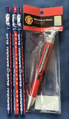 マンチェスターユナイテッド シャープペンシル サムライブルー鉛筆まとめて