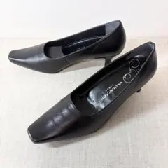 極美品★銀座ワシントン パンプス スクエアトゥ 本革 日本製 定番モデル 23