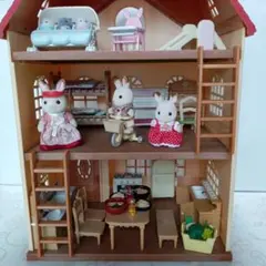 シルバニアファミリー 3階建てのおしゃれな家 家具人形セット