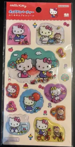 ポップデコパーティー　わたあめカプセルシール ハローキティ