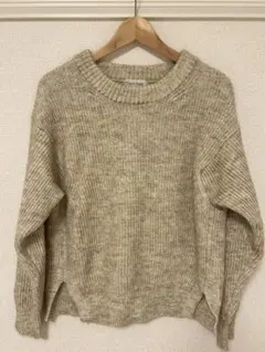 美品　iliann loeb ベージュ ニットセーター