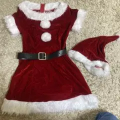 サンタコスプレ衣装 Sサイズ ワンピース ベルト 帽子付きのサムネイル
