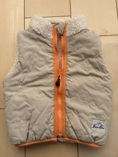 Beams Mini ボアキルト ベスト リバーシブル ベージュ