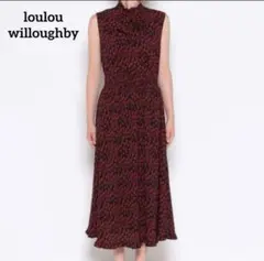 LOULOU WILLOUGHBY ハートプリントノースリーブワンピース