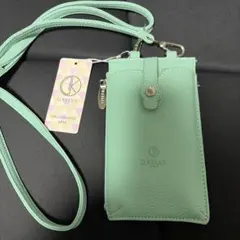 D.KELLY ミントグリーン スマホショルダーバッグ