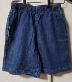 GU キッズ ハーフパンツ Sサイズ デニムブルー