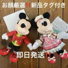 お顔厳選‼️新品✨ディズニー　パルパル　ミッキー　ミニー　ぬいぐるみバッジ　2点