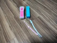 【良品】任天堂 Ｗii リモコンプラス ピンク ブルー青 動作確認済み カバー
