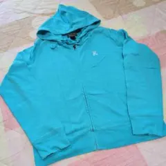 ラルフローレンポロジーンズカンパニーターコイズ フルジップパーカー RLロゴ刺繍