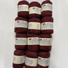 春夏糸　つややかコットン　エンジ6＋3＋3玉