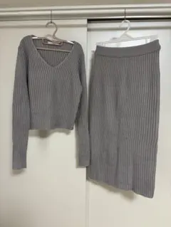 fifth Vネックリブニットセットアップ