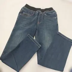 ダークブルーデニムスリムフィットパンツ