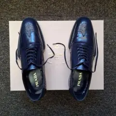 新品PRADA ネイビー オックスフォードシューズ
