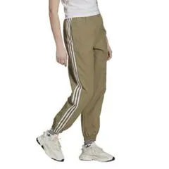 adidas オリーブ トラックパンツ サイドストライプ