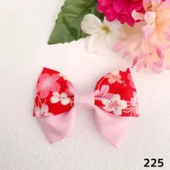 和風 和柄リボン ヘアピン ヘアクリップ　七五三 雛祭り　初節句　着物　甚兵衛