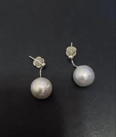 大粒 本真珠 パールピアス プラチナ PT900 - メルカリ