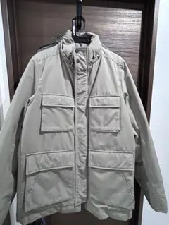 【美品】西川ダウン ダウンジャケット グレージュ　ナノユニバース