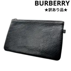 【BURBERRY】 バーバリー　ポーチ ブラック レザー　ブランド　小物入れのサムネイル